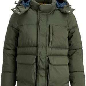 JACK & JONES Winterjacke JORDARREN PUFFER JACKET, in Forest Night, Größe 164