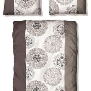 my home Cison beddengoed, 2-delig, in taupe, 135cm x 200cm / 80cm x 80cm