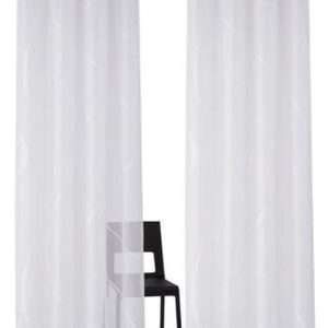 my home Fertiggardine Cellino, 2 Stk, mit Ösen, Weiß, Größe 140cmx145cm