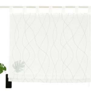 Римская штора my home, 1шт. с петлями, бело-серая, размер 100смx140см