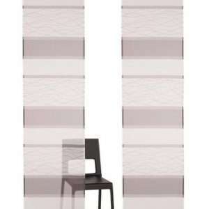 Раздвижная штора Мария, 2шт. с липучкой, бело-серая, размер 57смx225см