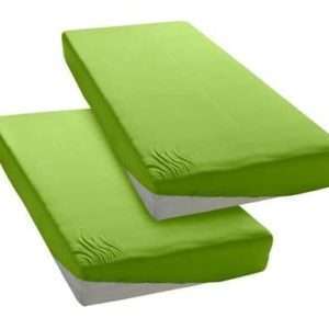 my home fitted sheet Paprika, 2 pcs., in green, 90cm x 200cm