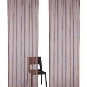 my home Voile Dimona, 2 Stk, mit Ösen, in Schoko, Größe 140cmx245cm