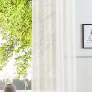 my home Voile Xana, 1 Stk, mit Ösen, in Creme, Größe 140cmx245cm