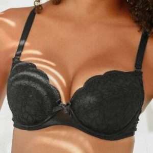 reggiseno a balconcino petite fleur con pizzo, nero, taglia 75B