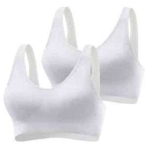 sujetador petite fleur bralette, en blanco, talla M (40/42)