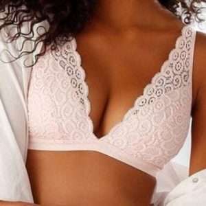 reggiseno bralette in pizzo petite fleur, cipria, taglia 75B