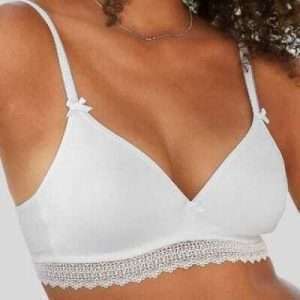 Бюстгальтер petite fleur bralette с кружевной лентой, белый, размер 90B