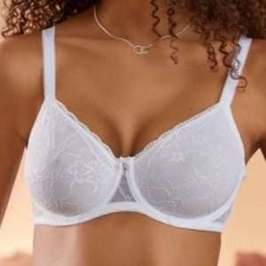 Бюстгальтер petite fleur с кружевом под грудью, белый, размер 85B