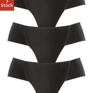 petite fleur thong in a pack of 3, in black, size 40/42