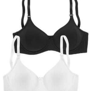 petite fleur Still-BH mit Bügel im 2er Pack, in Schwarz und Weiß, Größe 80C