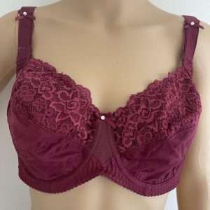 petite fleur klassischer Bügel-BH, in Marsala-Rot, Gr. 85D