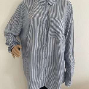 S.Oliver gestreifte Hemdbluse , in Blau-Weiß, Gr.46