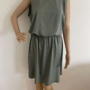 Abito da spiaggia s.Oliver con nodo sul retro, color kaki, taglia 36