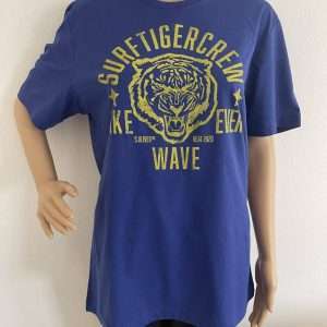 s.Oliver T-shirt con stampa frontale, in blu iris, colorata, taglia L