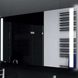 Miroir de salle de bain mural angulaire Designo MA2110 avec éclairage LED