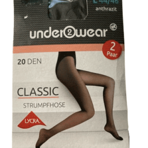mallas under2wear 20 DEN Lycra Classic, paquete de 2 pares, talla 44/46